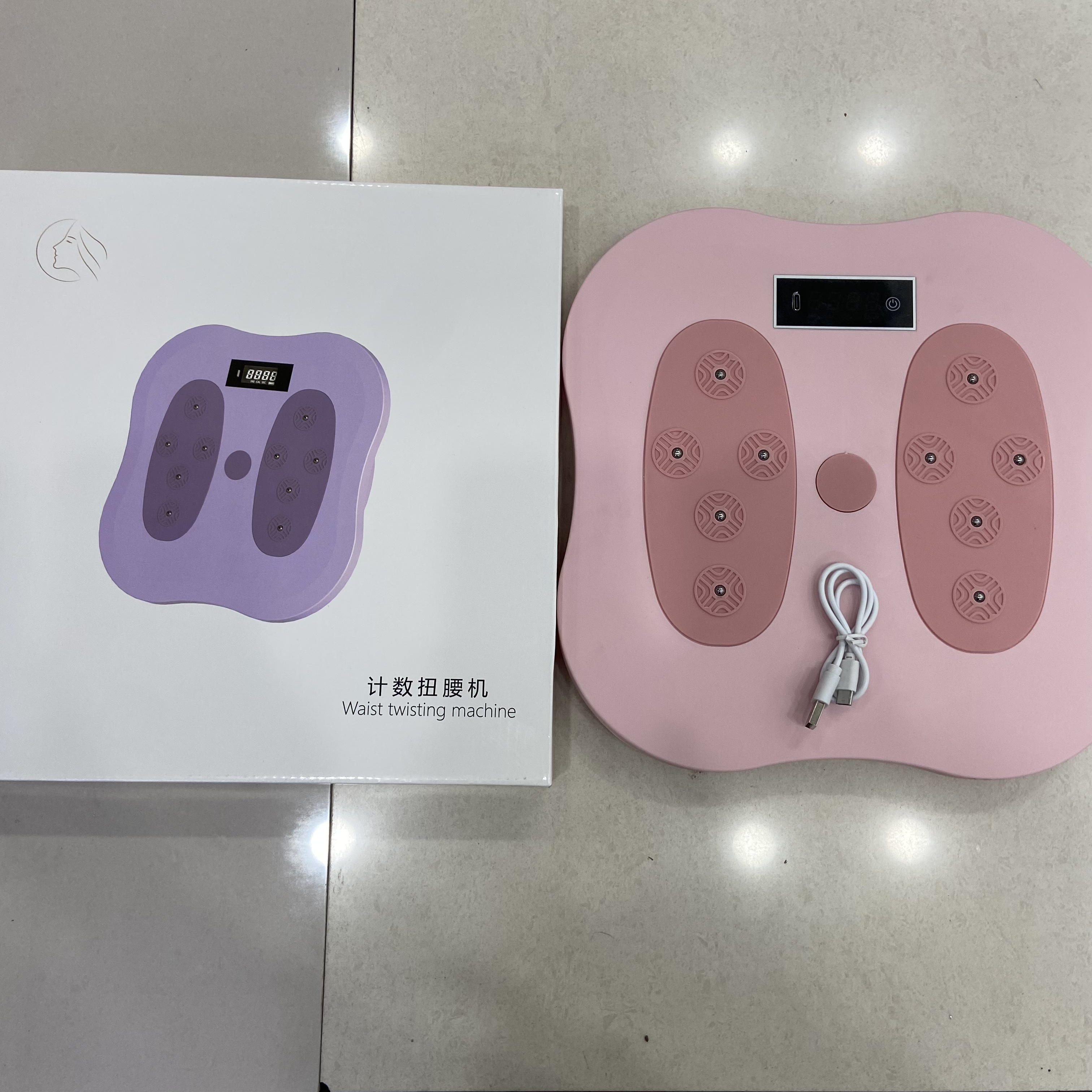 大屏智能计数扭腰盘 塑腰家用智能计数扭腰转盘