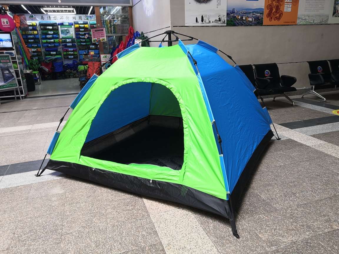 Fully automatic compression tent, picnic and camping sunshade quick-opening tent, outing and travel double-layer connected tent