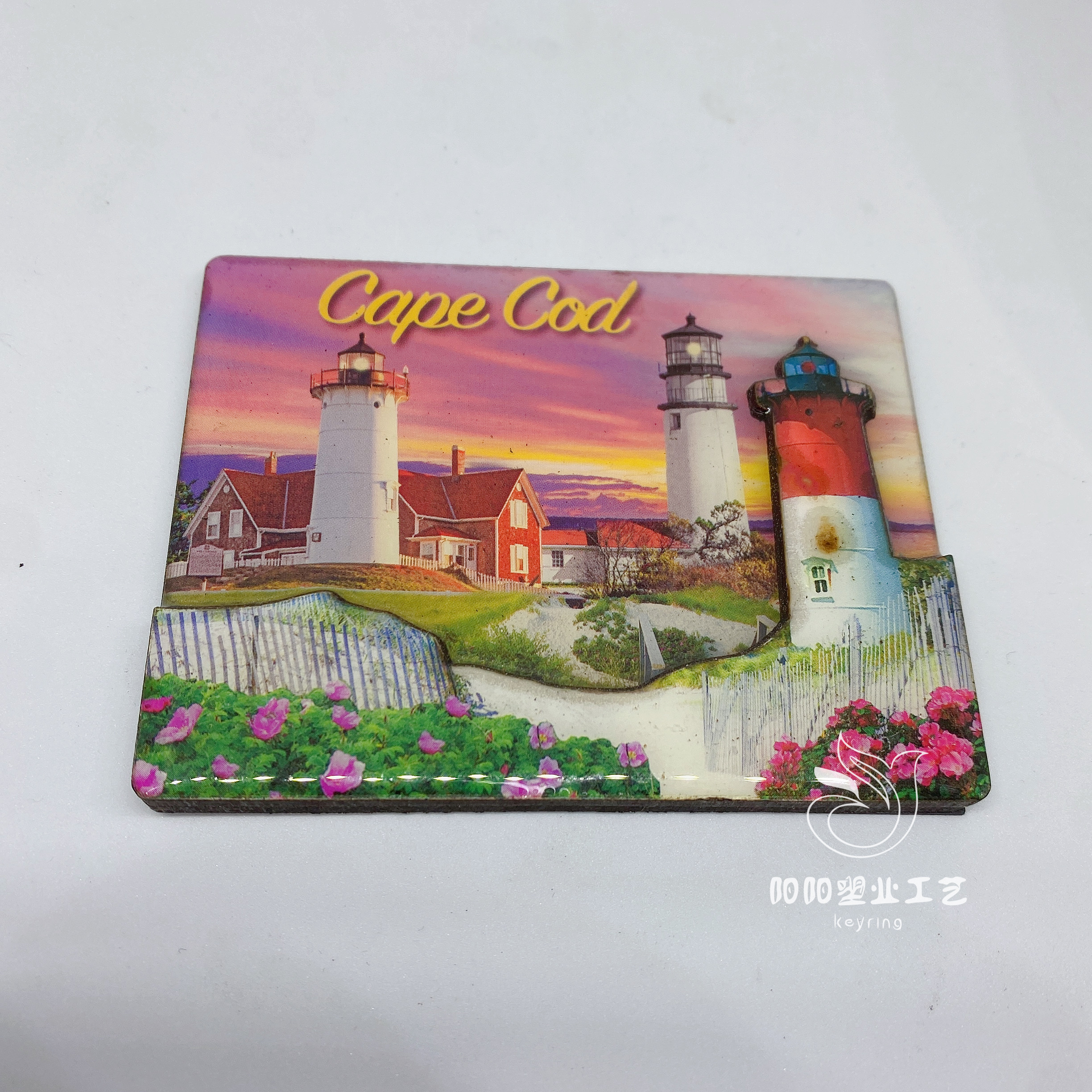 彩色立体木质风景冰箱贴磁性伴手礼旅游创意纪念品 批发厂家 直销 