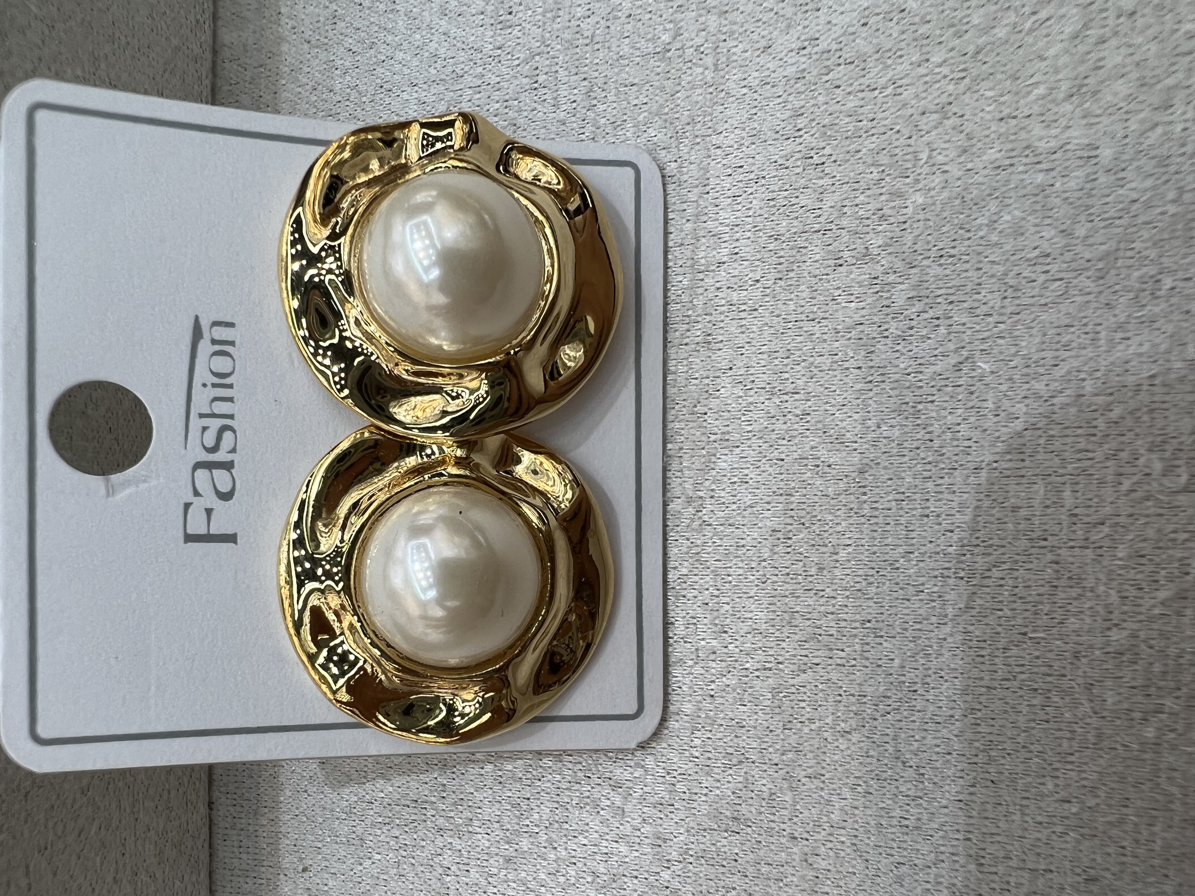 圆形复古珍珠耳饰气质优雅时尚百搭炫艺饰品088