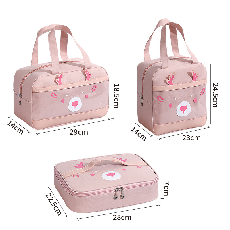 New cute lunch box bags with rice, hand-held bento bags, insulated lunch bags, Oxford cloth bento bags wholesale Item Picture