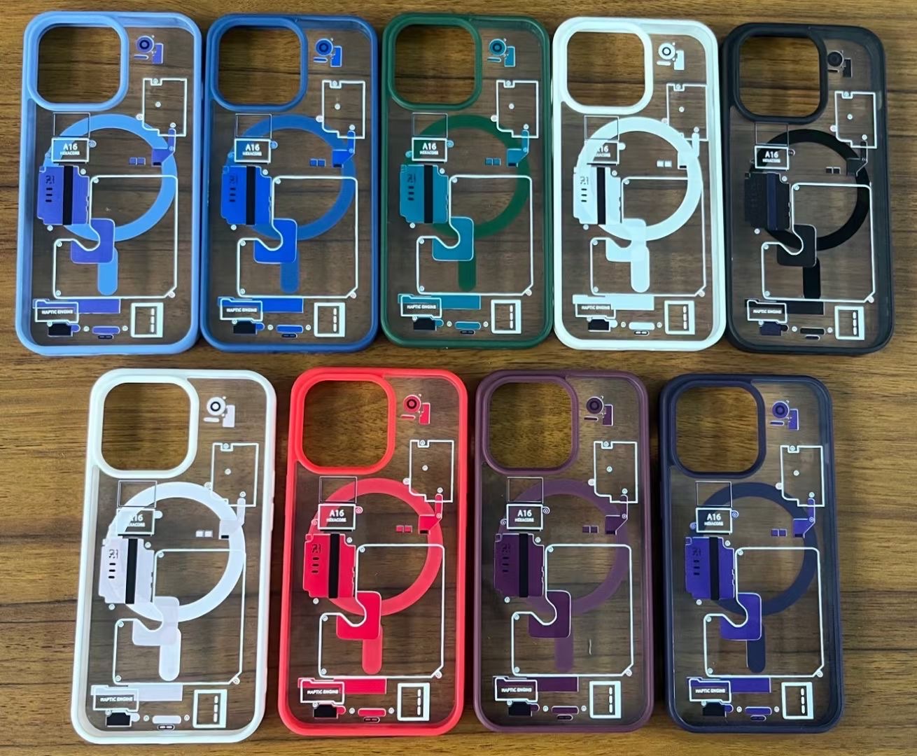 亚马逊爆款适用IPHONE 14 13 SPIGEN 电路板科技亚克力磁吸magsafe手机壳