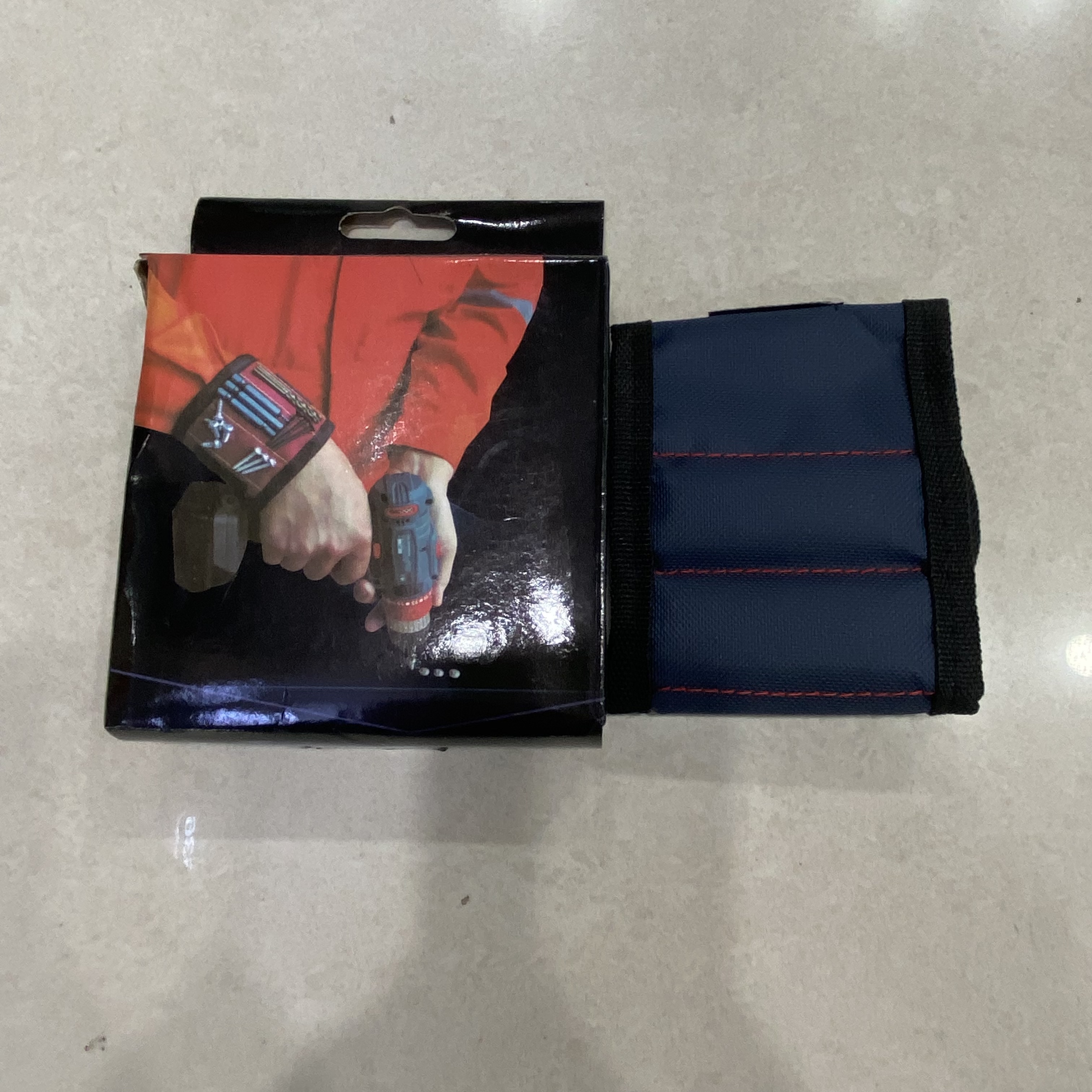 五排强力磁性腕带 工具收纳磁性手腕带 三排磁铁护腕吸附 