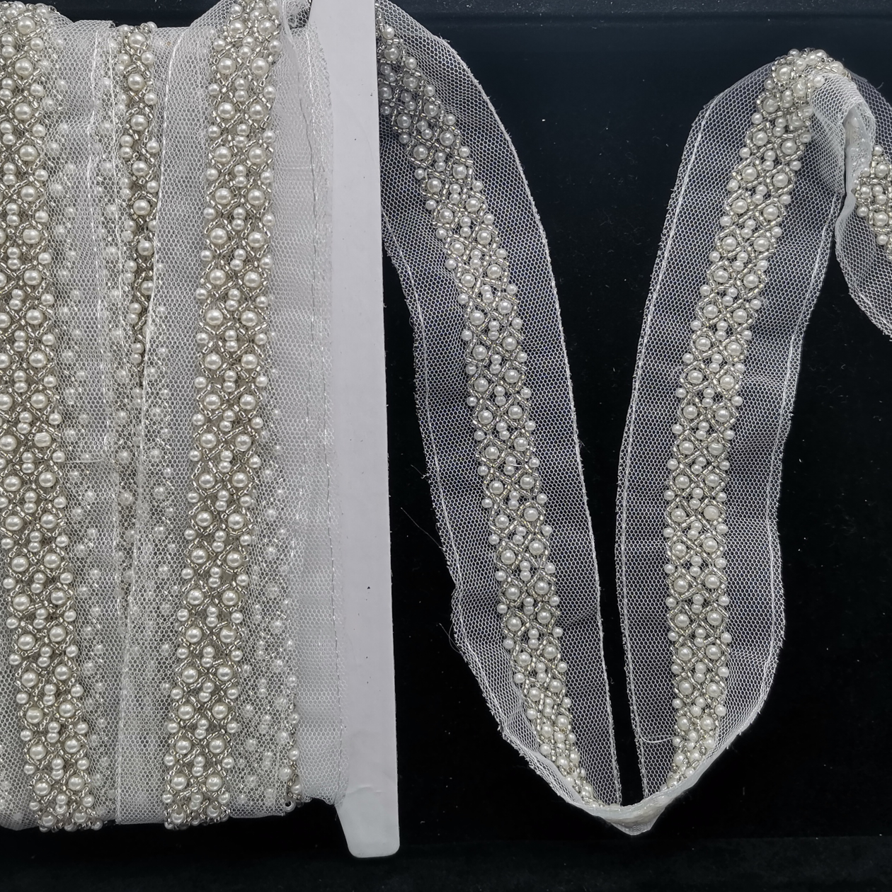 DIY exquisite jewelry accessories, lace trim, handcrafted skirts, clothing decorations, panda rhinestones, elegant jewelry 1394 Item Picture