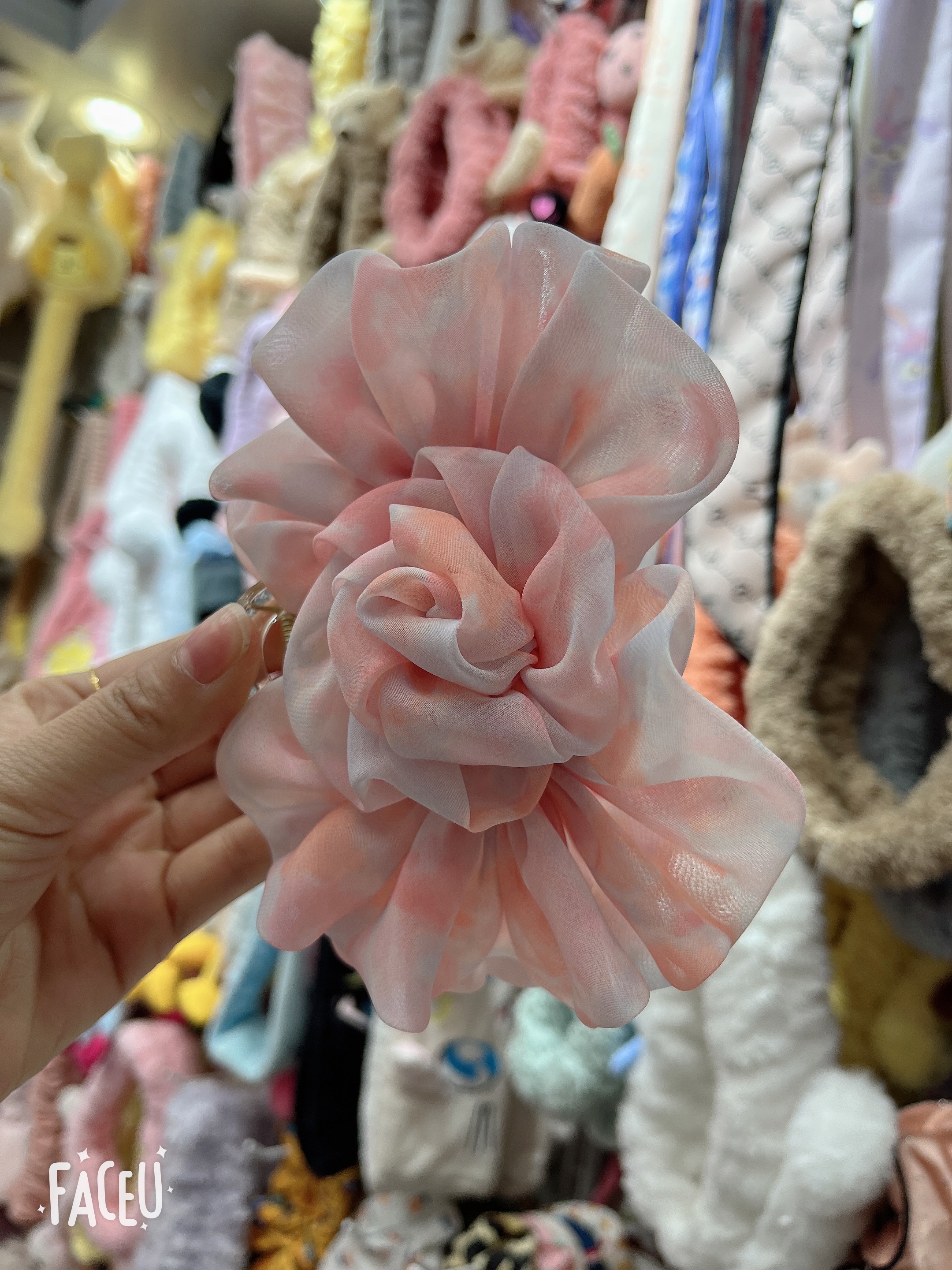 Korean-style tie-dye fashion trend, elegant and stylish grabber, handcrafted, 13 cm large grabber Specification image