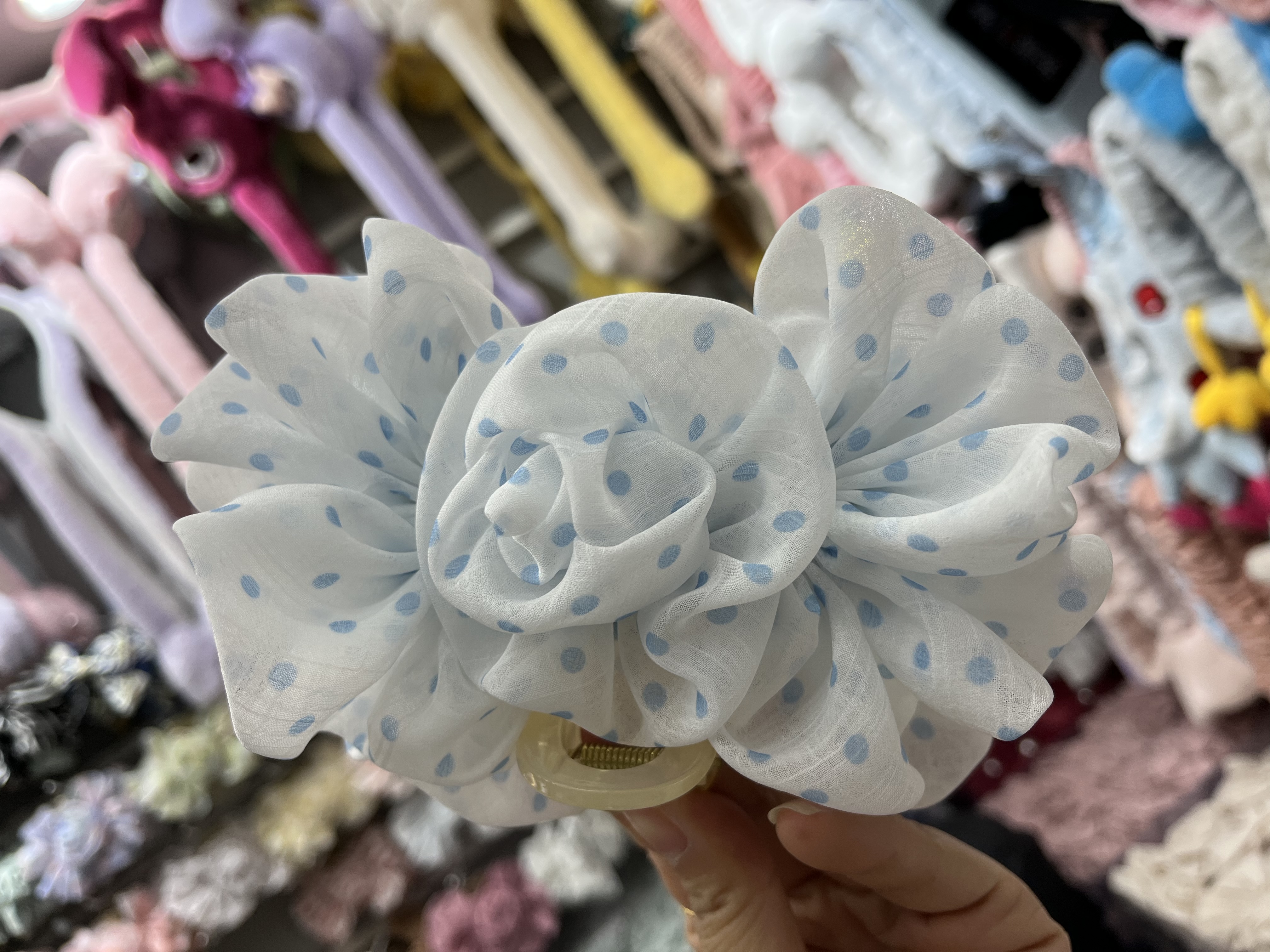 Korean-style fashionable and elegant grabber, handcrafted, 13 cm large grabber Specification image