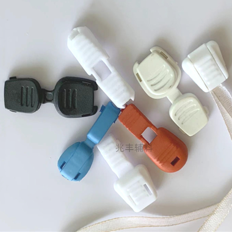 Wholesale file bags, plastic tail clamps, luggage accessories, PP ropes, nylon ropes, clamps, tightening ropes, adjustment anti-slip buckles Item Picture