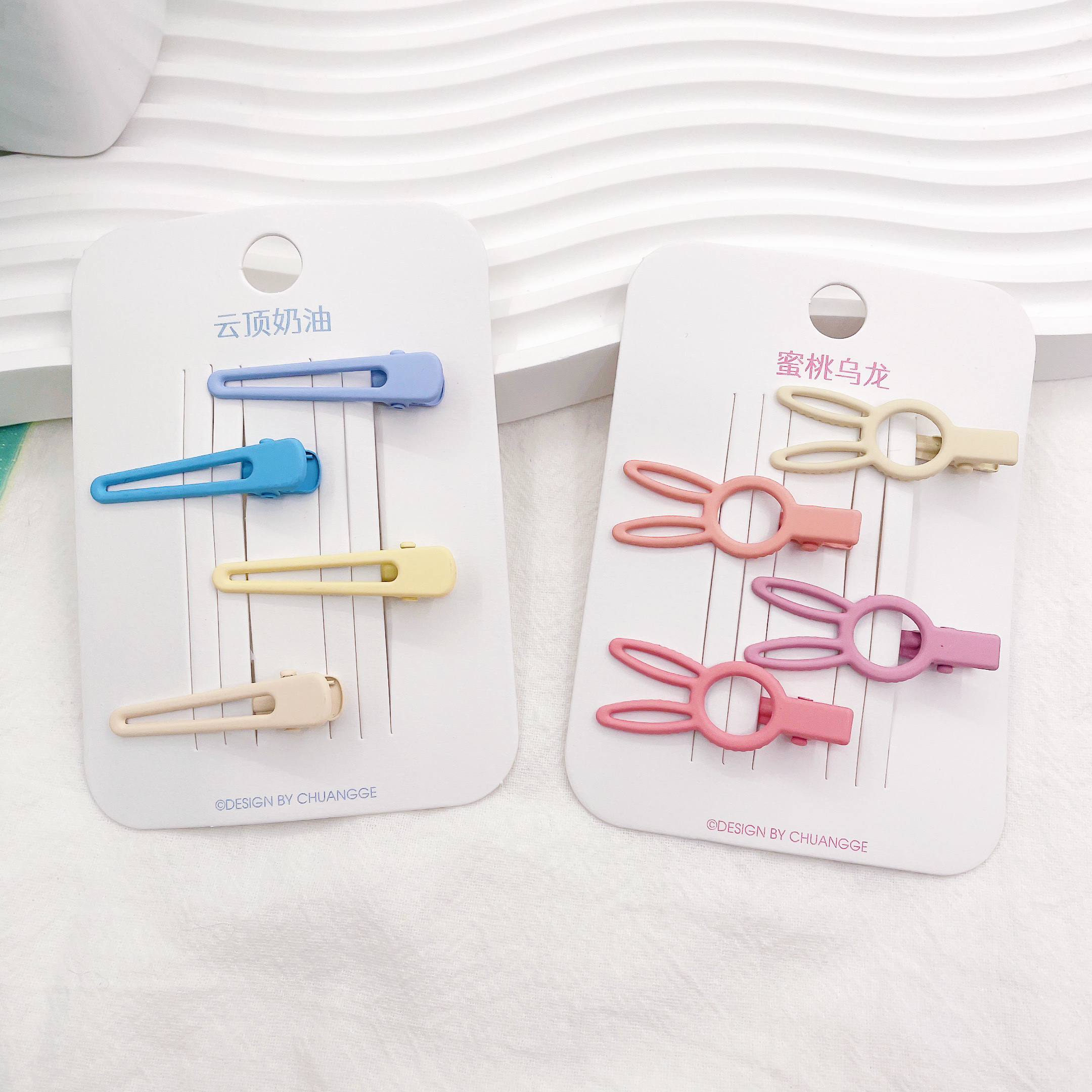Cute hair clips for children, girls, princesses, bangs, frosted edges, small broken hair clips Application Scenario