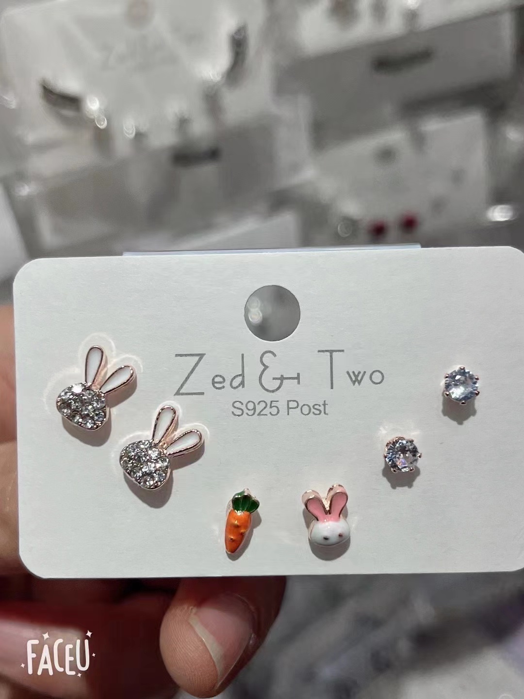 New European fashion trendy Radish Rabbit trendy three-pair New European fashion stud earrings are more beautiful than just a little. New European fashion accessories