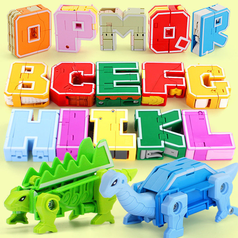 26字母变形数字玩具ABCD恐龙动物机器人男孩益智女孩详情图2