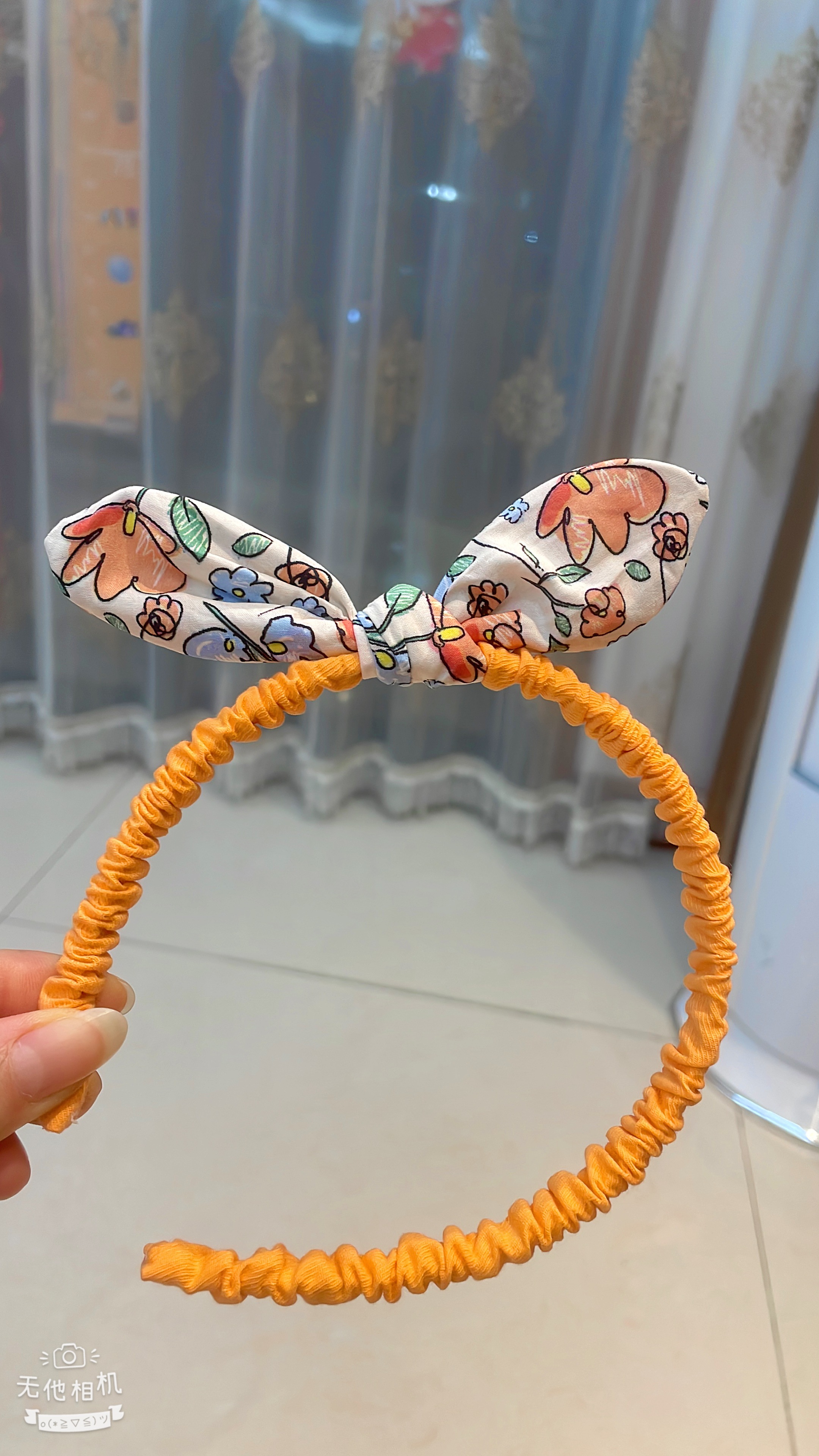 Floral fabric rabbit ear headband Application Scenario