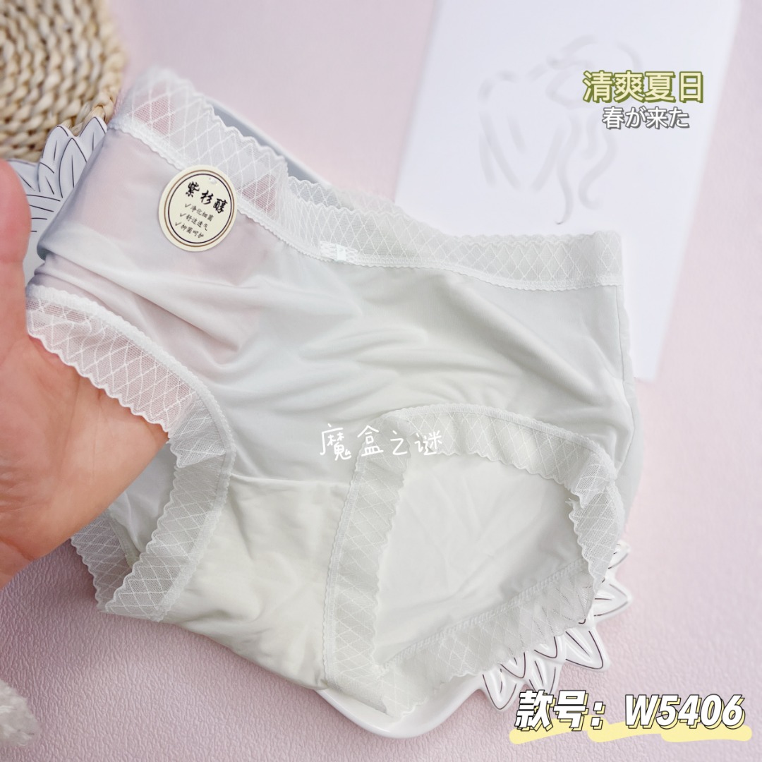 The Mystery of the Magic Box Lace Cute Nude mid-waist thin breathable mesh triangular underpants Item Picture