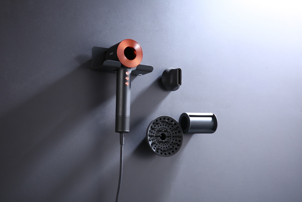 Household hair dryer rack, bathroom non-drilling hair dryer rack, bathroom storage rack, wall-mounted storage rack Specification image