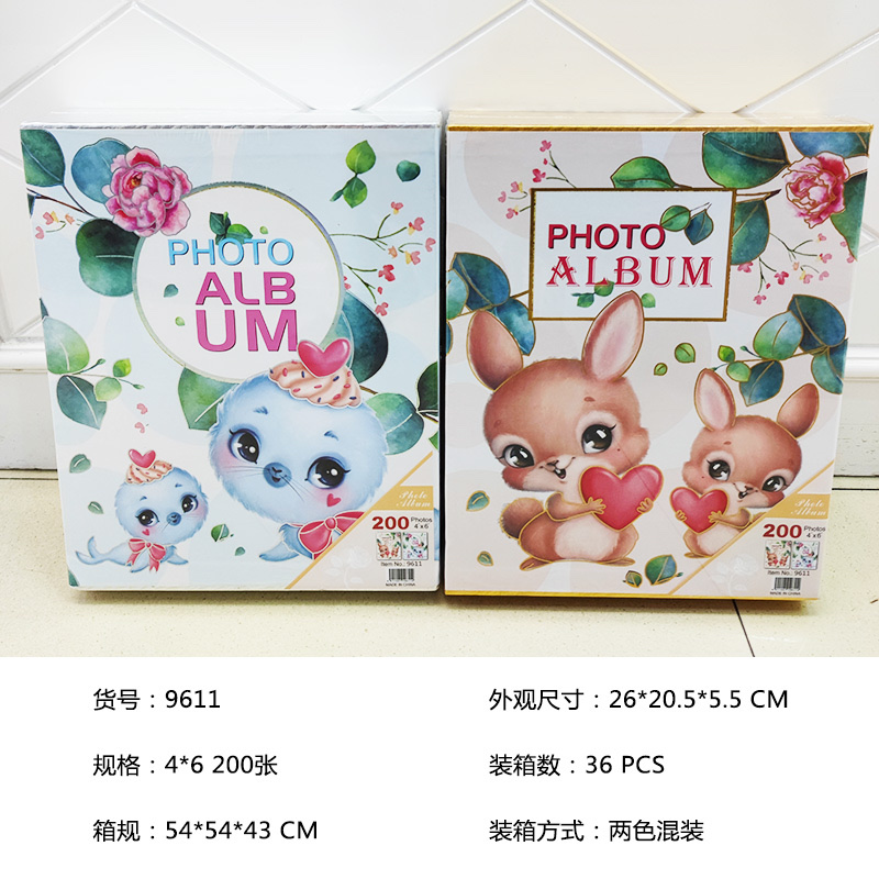 6-inch 200-sheet printed photo album, boxed photo album, baby commemorative album, family photo album details Picture