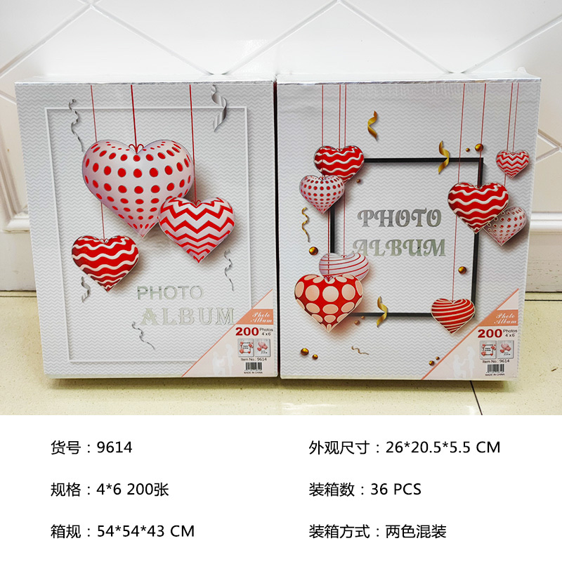 6-inch 200-sheet printed photo album, boxed photo album, baby commemorative album, family photo album