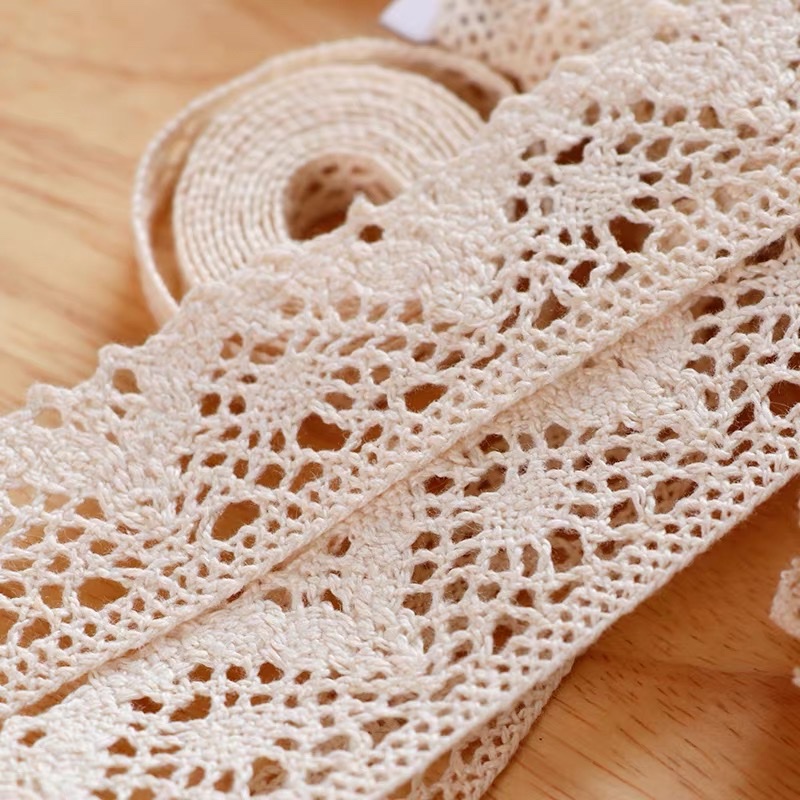 Lace, cotton thread, lace, hemp rope, rope, hand-woven clothes, diy materials, hand-embroidered accessories, fabric decoration