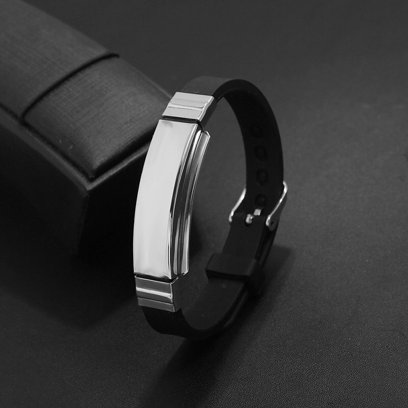 Men's European and American fashionable and trendy casual silicone crystal crystal accessories