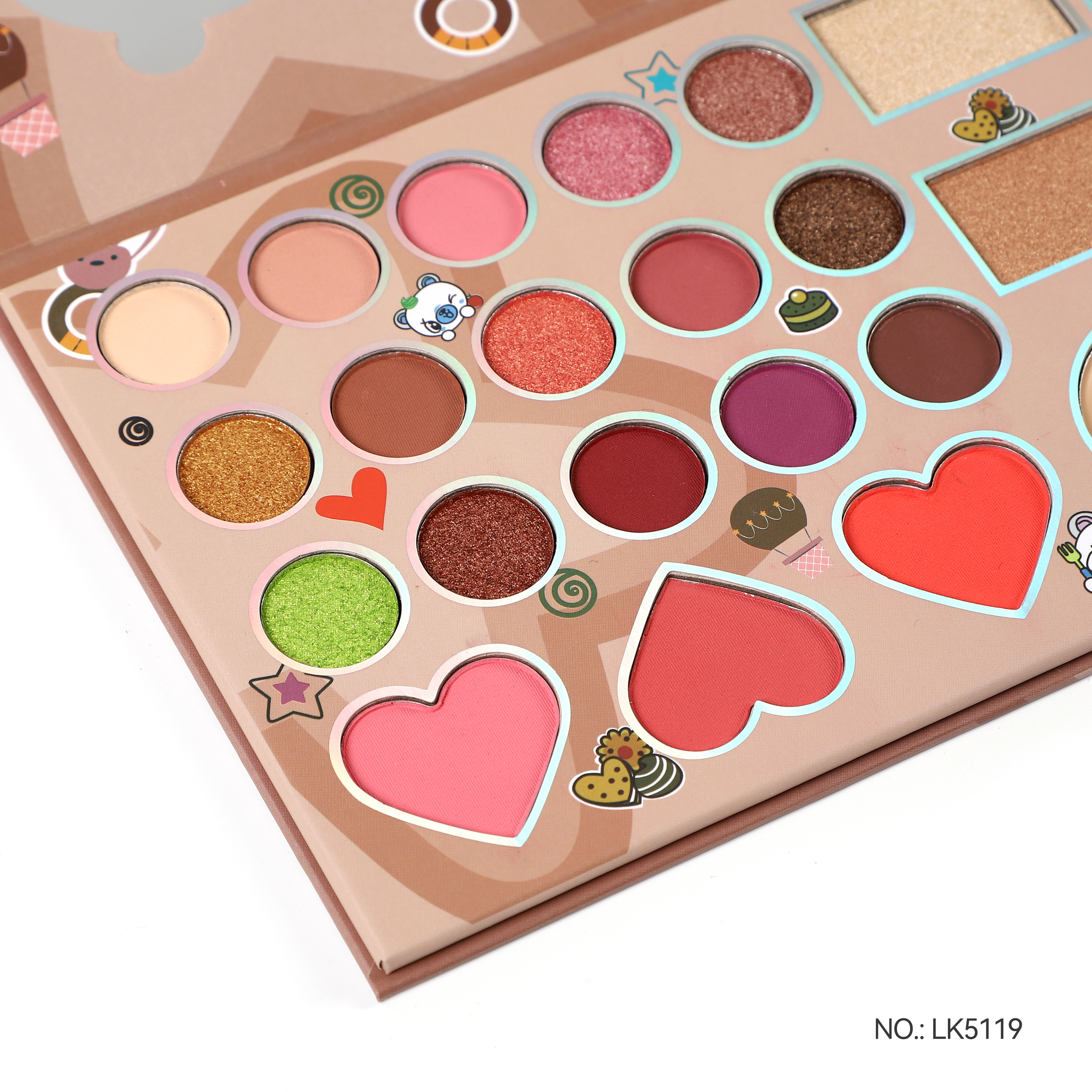 Factory direct sales of multi-color eyeshadow palettes, color mixing palettes, cosmetics and makeup OEM212 Application Scenario