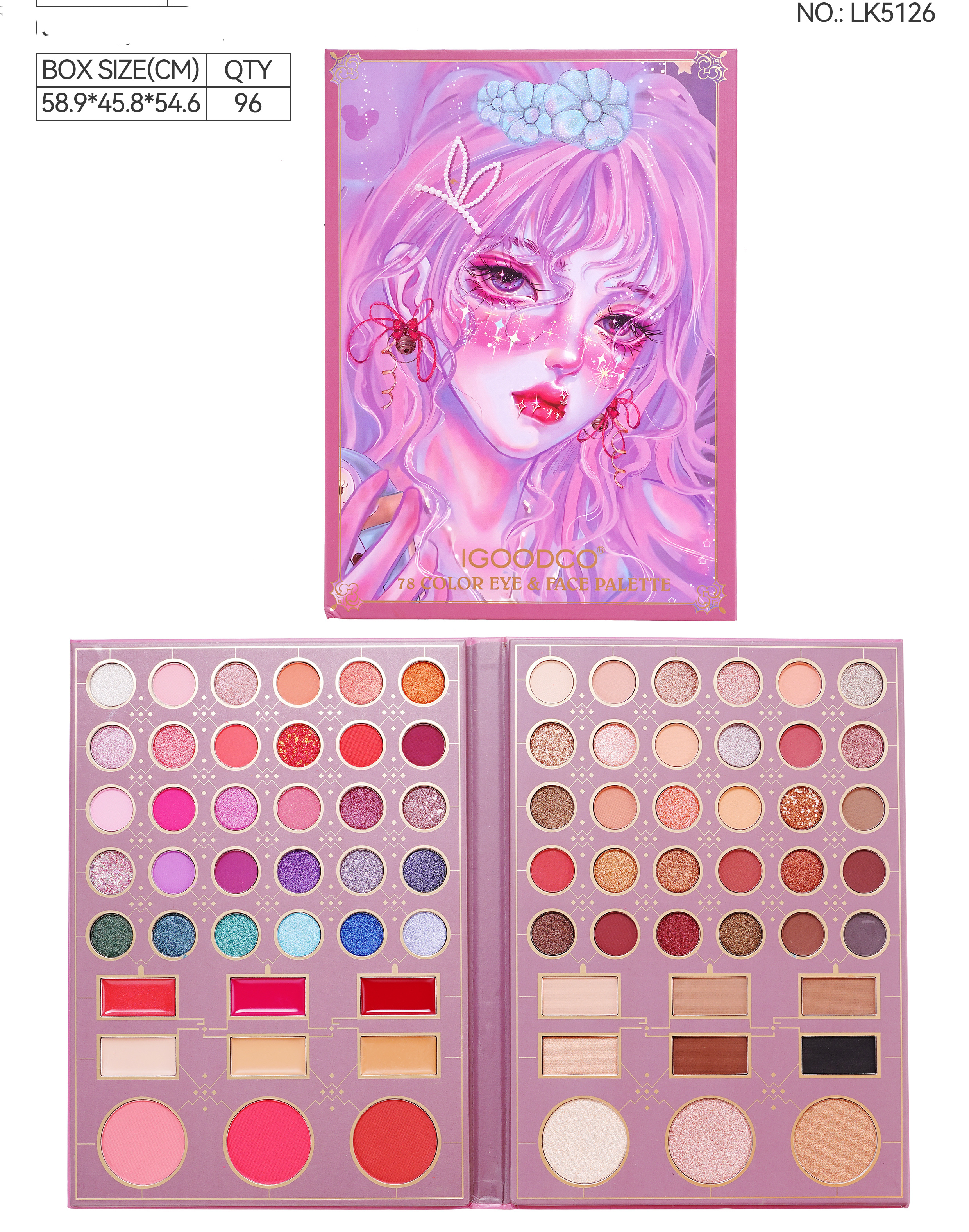 OEM factory direct sales of eyeshadow palette sets