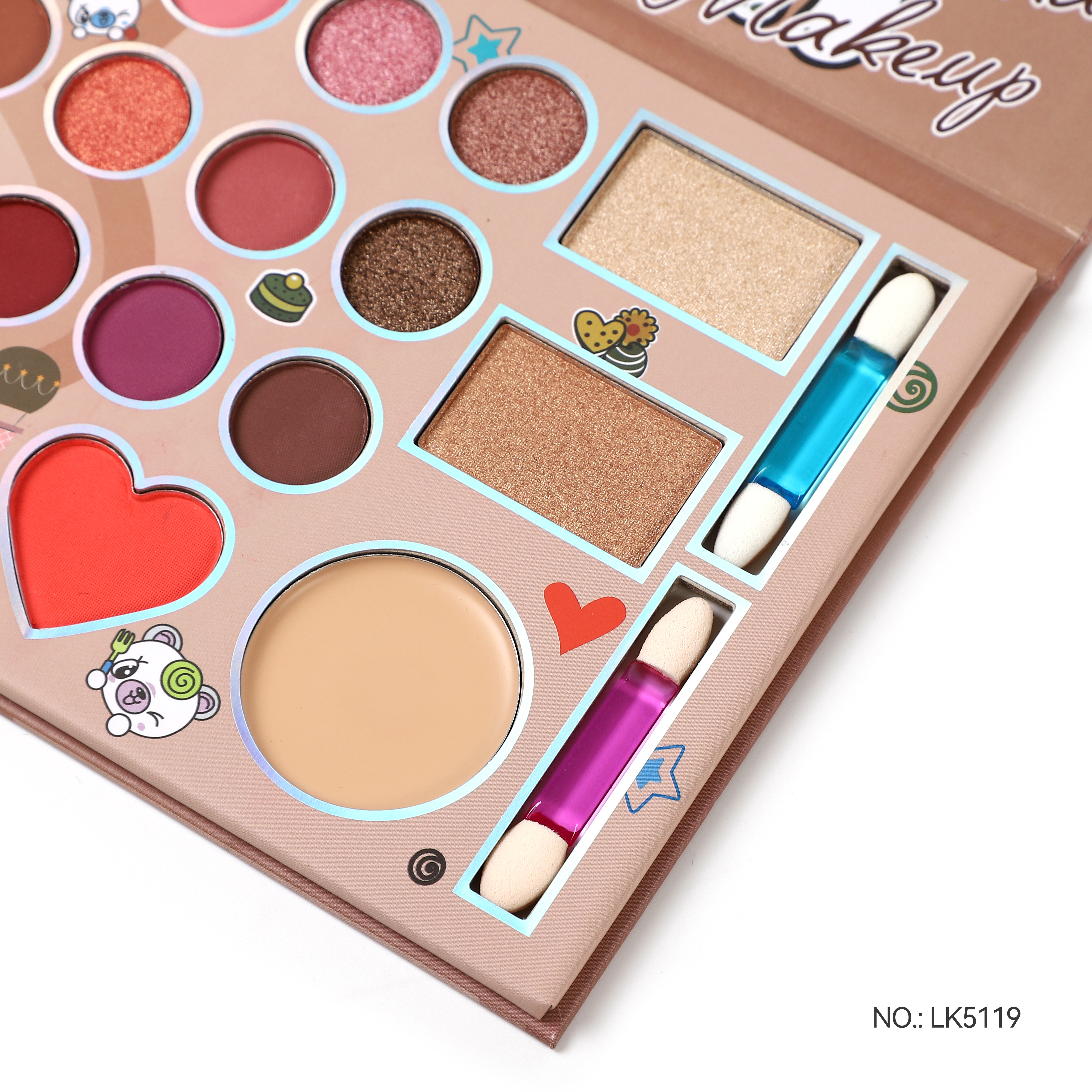 Factory direct sales of multi-color eyeshadow palettes, color mixing palettes, cosmetics and makeup OEM1 Specification image