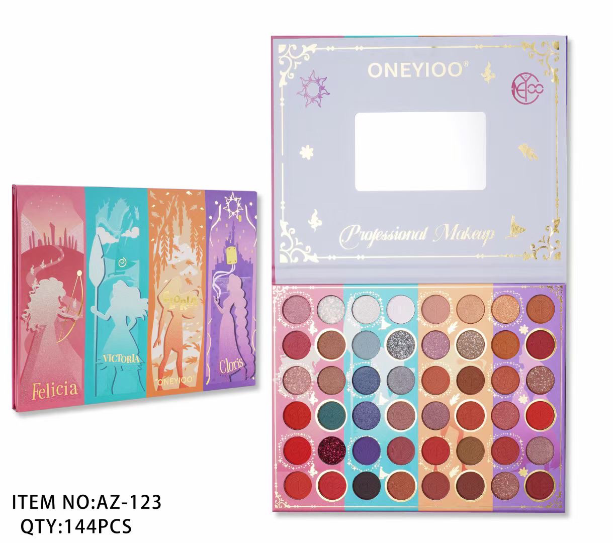 Factory direct sales of multi-color eyeshadow palettes, color mixing palettes, cosmetics and makeup OEM6 details Picture
