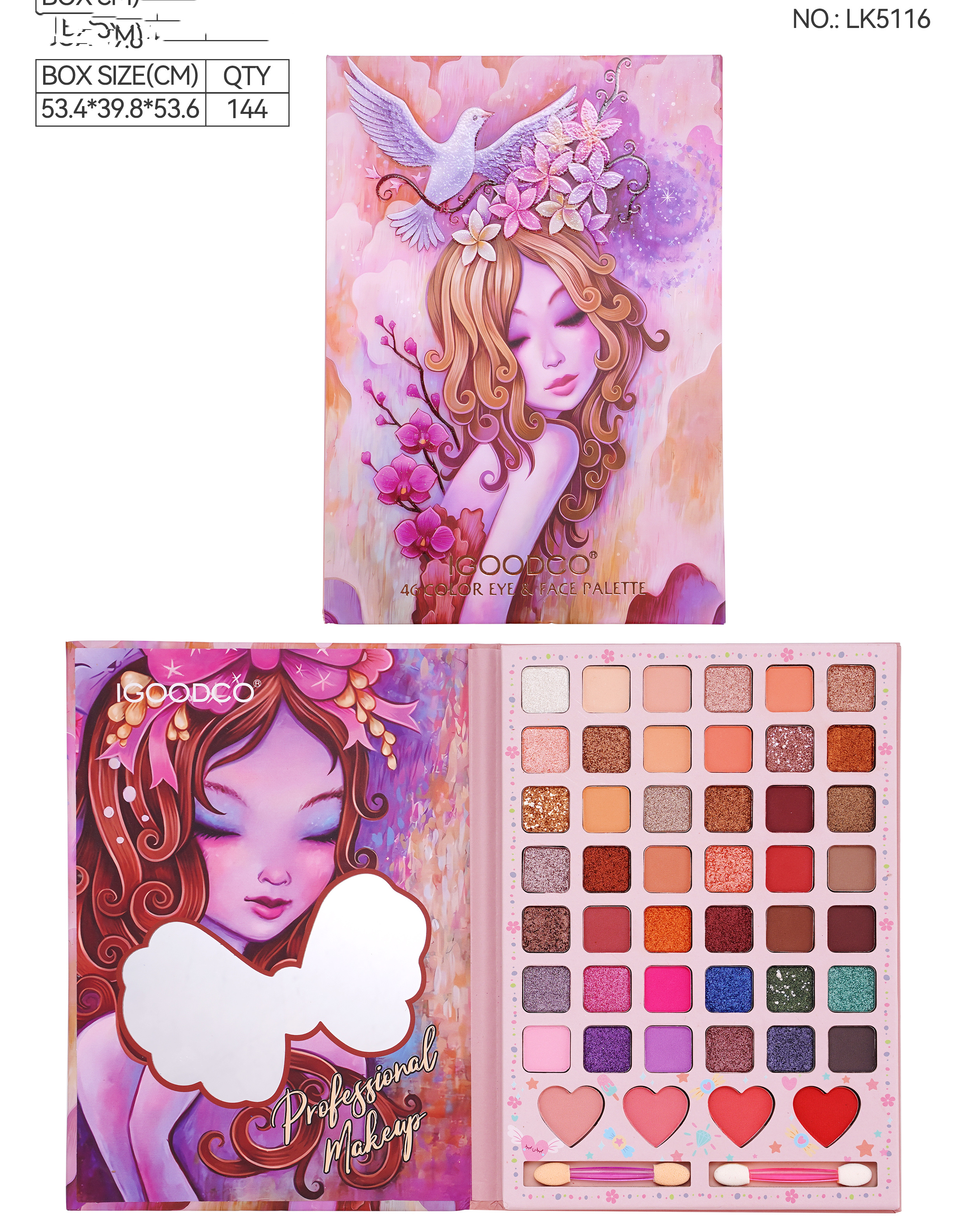 OEM factory direct sales of eyeshadow palette sets details Picture