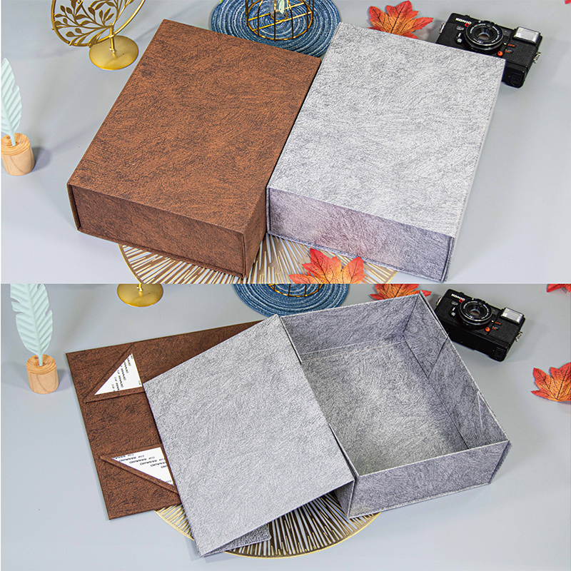 折叠盒特种纸长方形单盒礼物包装盒丝巾盒详情图5