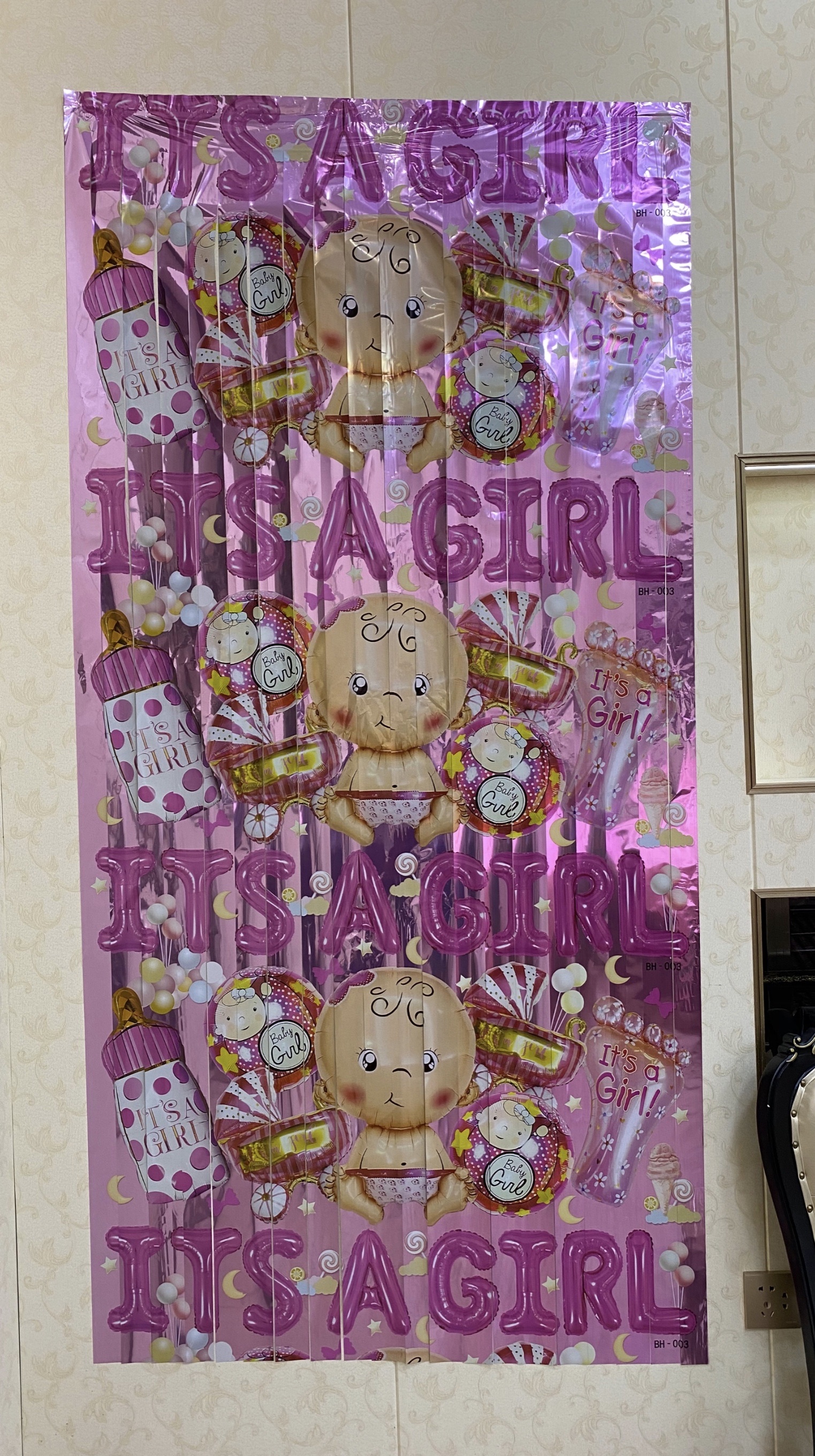 新款男孩女孩雨丝帘装饰背景墙