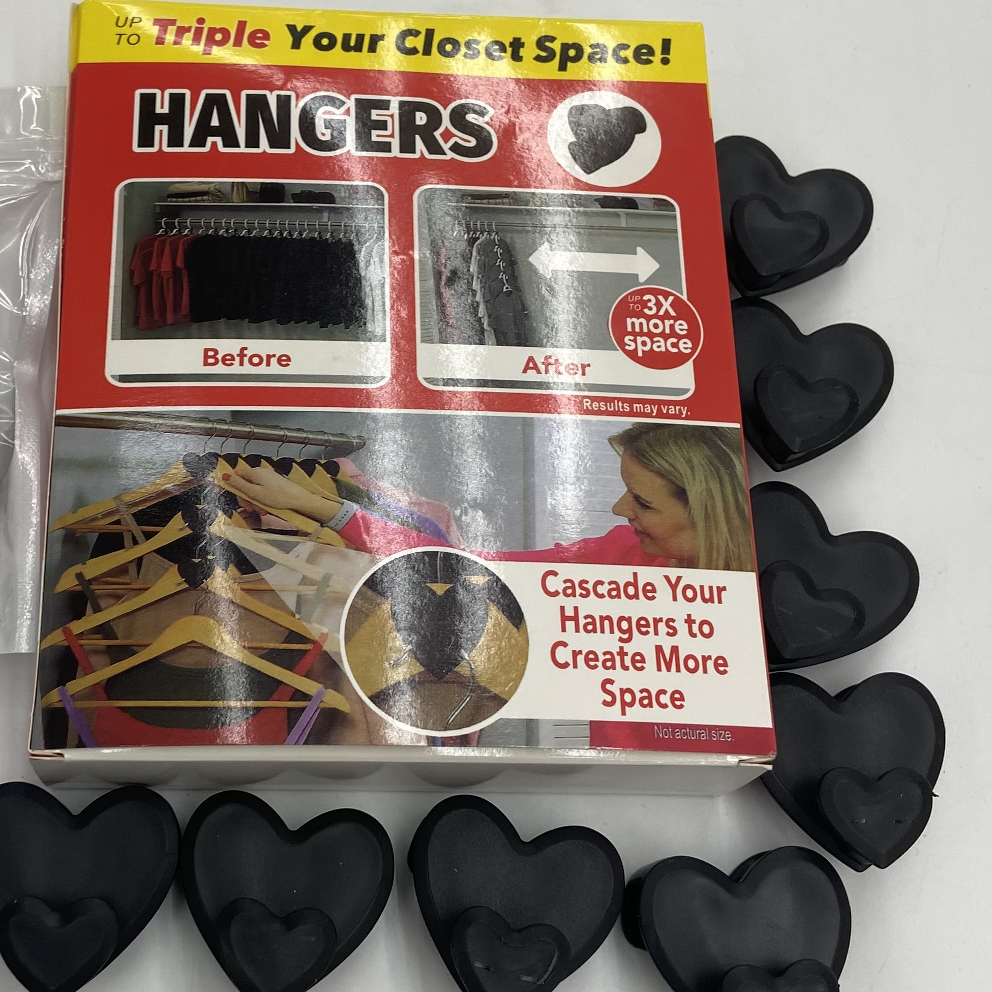 亚马逊ruby space triangle衣架连接挂钩 多功能衣柜晾衣架叠 图