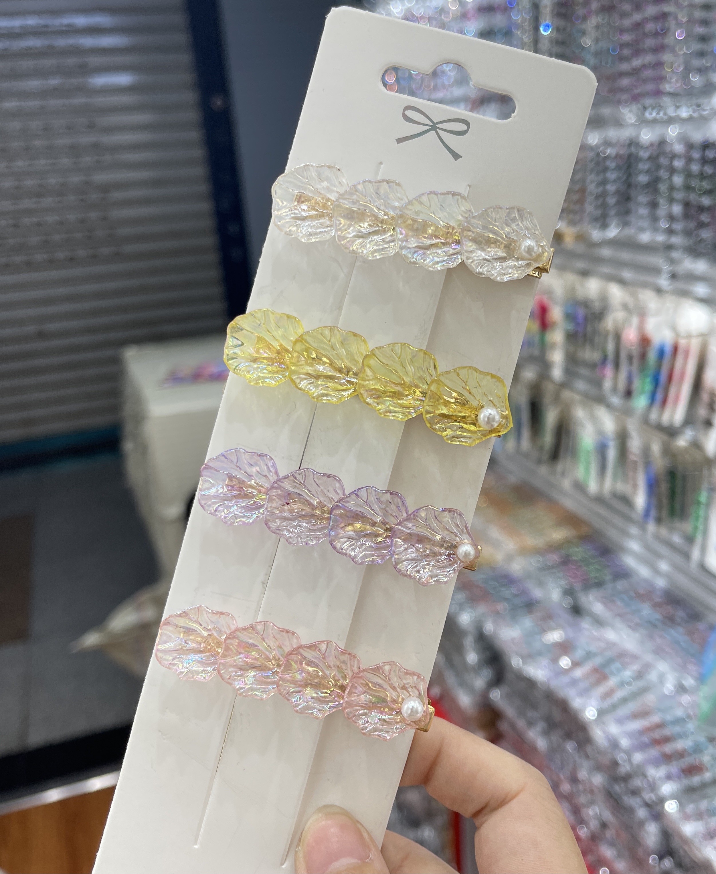 4色贝壳发夹女鸭嘴夹侧边简约精致发卡一字夹刘海夹前额夹子头饰