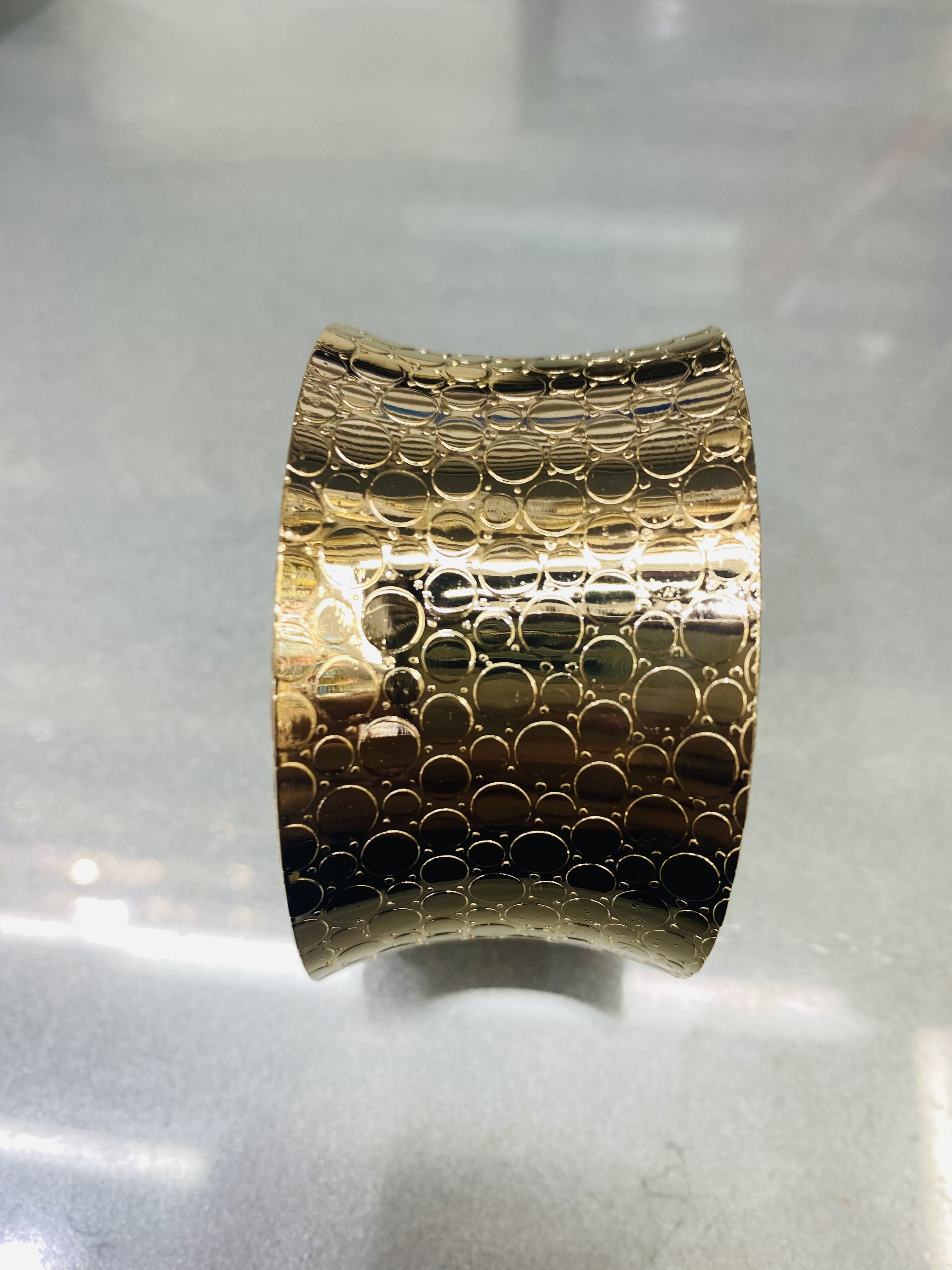 A tin textured Bohemian style bracelet