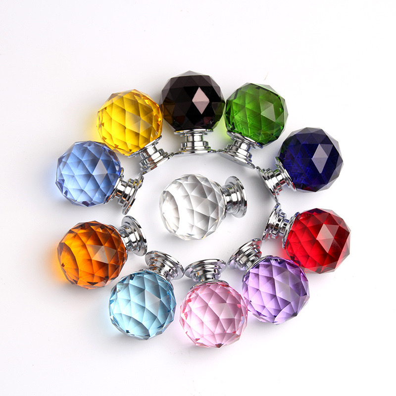 水晶拉手球型各种颜色图