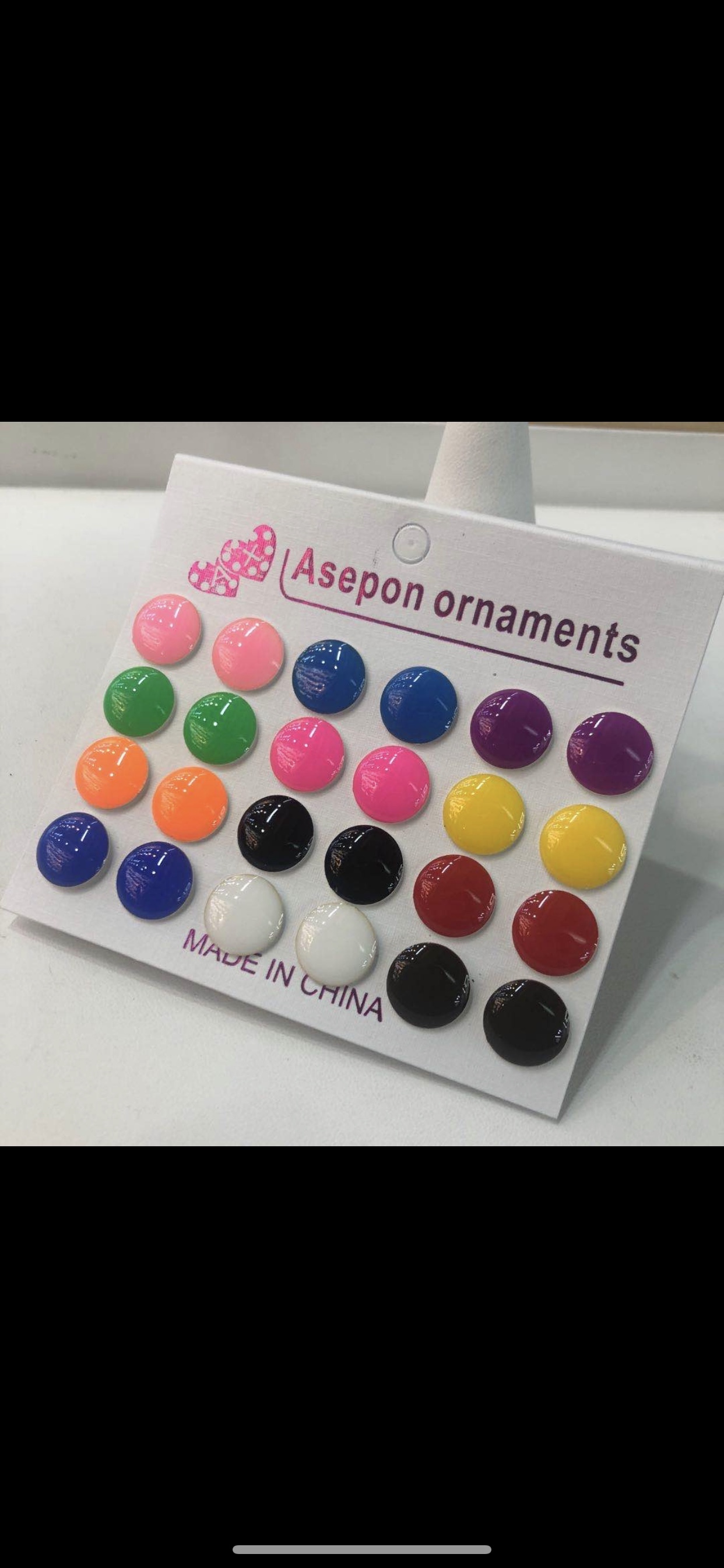 时尚韩版潮流混版耳钉糖果色系女士礼物爱信饰品01