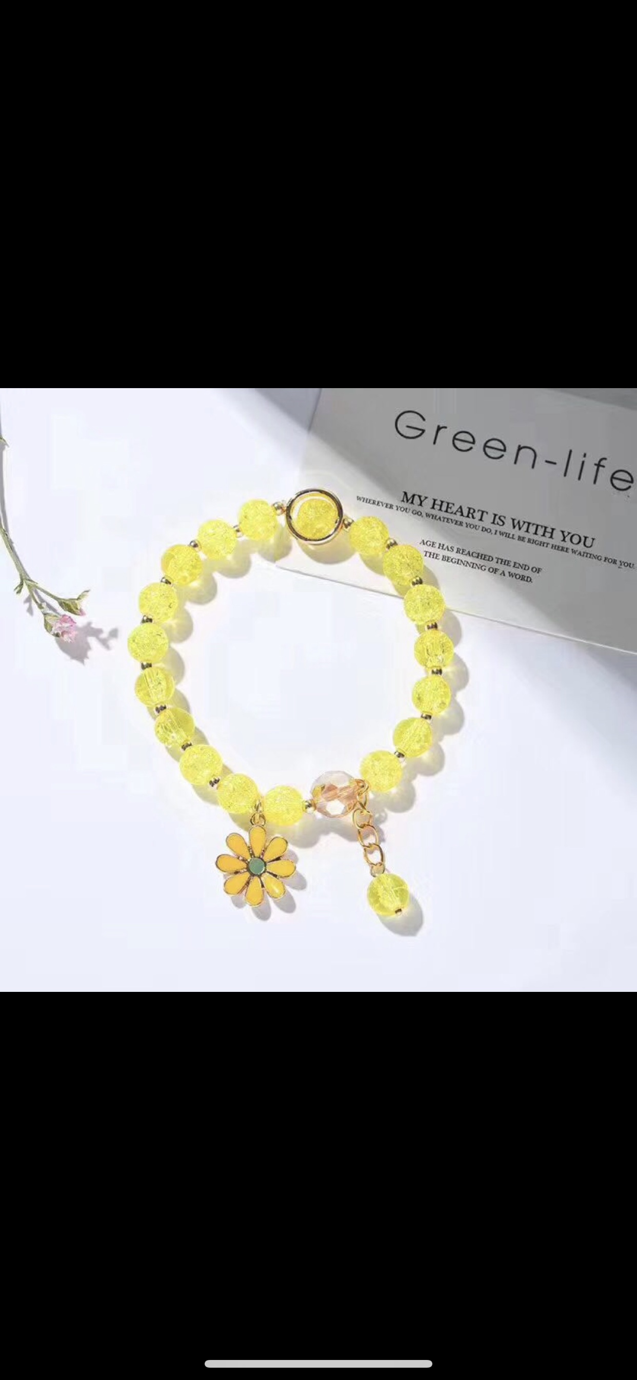 Small Daisy Bracelet Lemon Yellow Fashion Trend Casual With Hongtao Jewelry 007 full figure