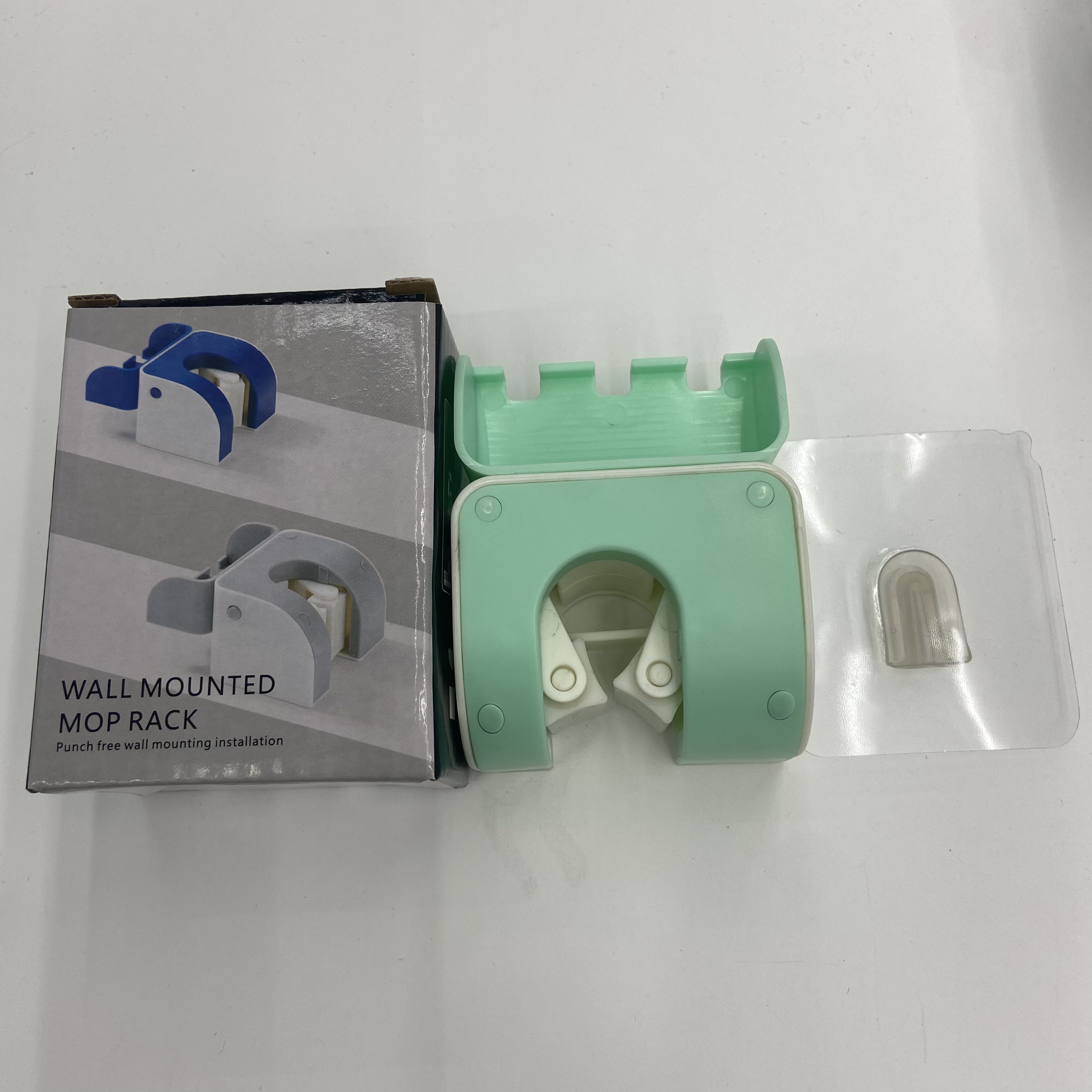 滑轮免打孔挂扫把架 浴室拖把挂钩粘钩挂架