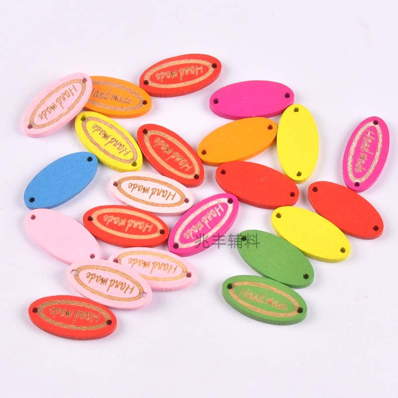 diy jewelry accessories, Hand-MADE, with wooden nameplates and buttons in various colors, available for wholesale in stock Specification image