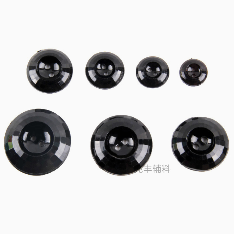 Factory direct sales of high-end black double-eye checkered beveled bowl buckle woolen overcoat and windbreaker with bird's nest shaped buttons Specification image