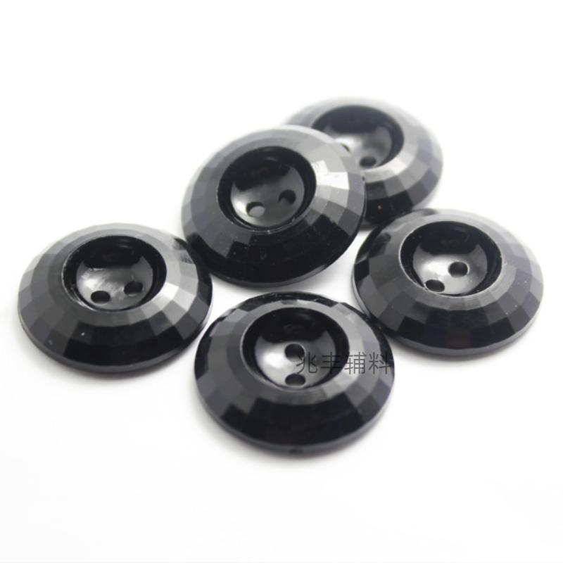 Factory direct sales of high-end black double-eye checkered beveled bowl buckle woolen overcoat and windbreaker with bird's nest shaped buttons Item Picture