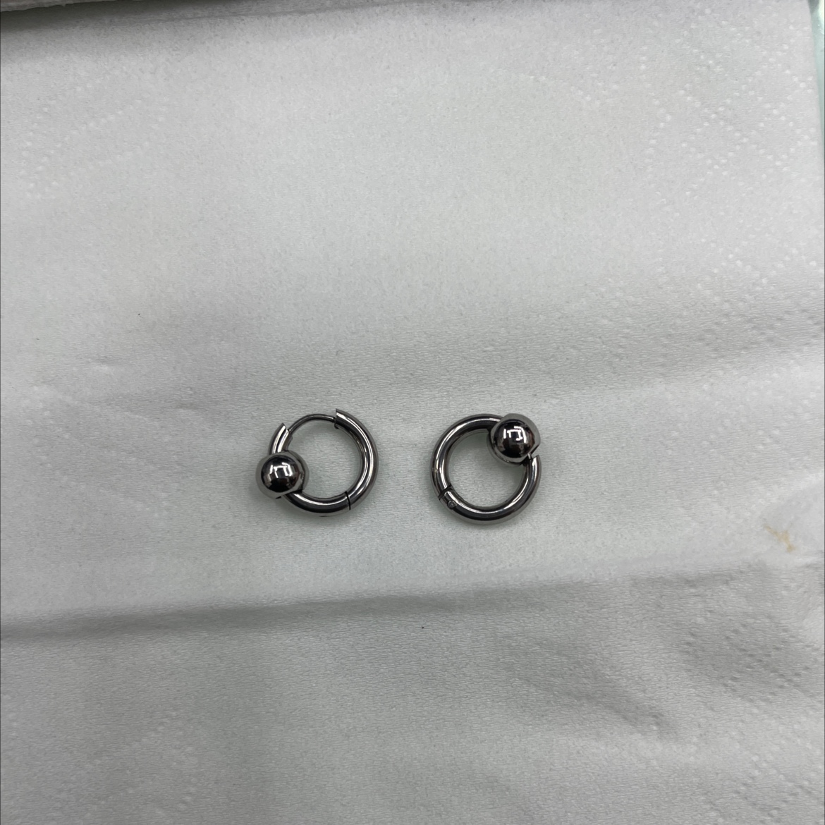 珠子线耳环