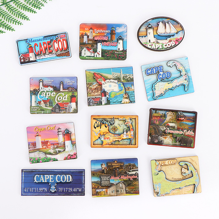 Color Printing Wood Crafts Wholesale Creative Continuously Empty Retro Refrigerator Sticker Travel With Hand Gift Refrigerator Message Magnet full figure