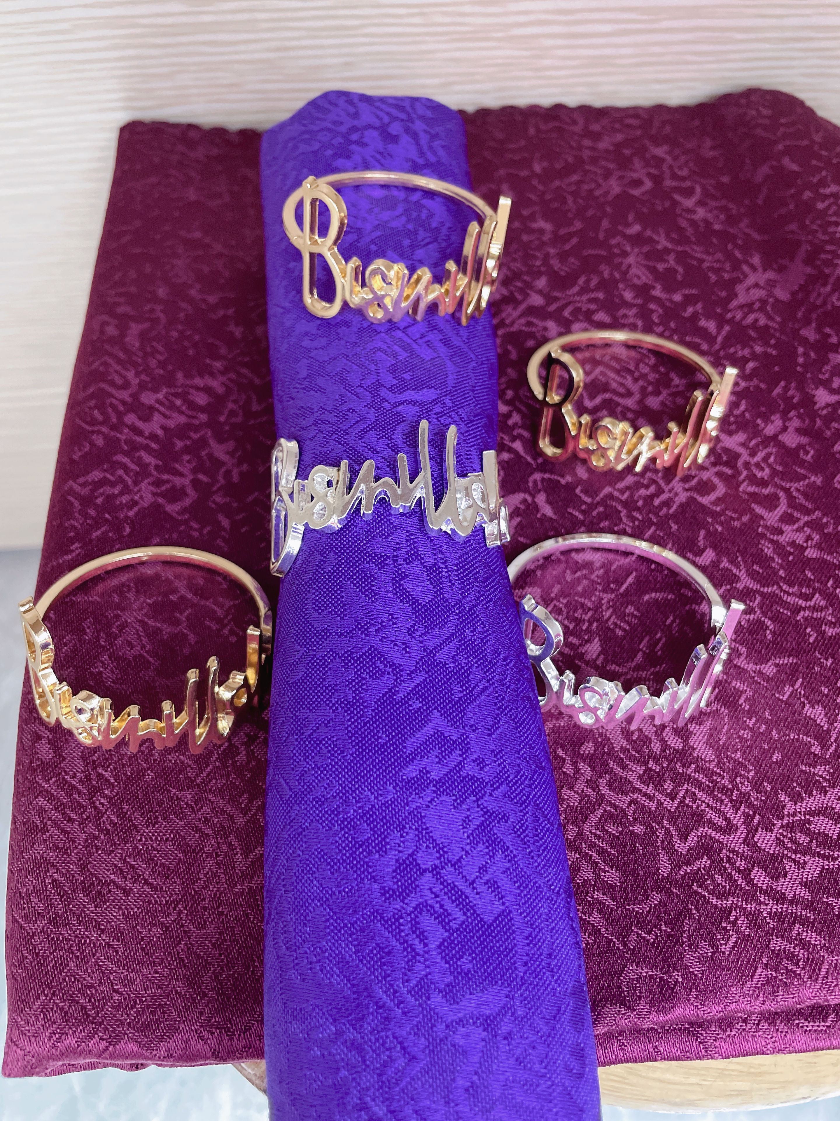 婚庆用品/饰品/餐巾环白底实物图