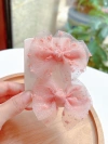 Korean-style princess bow hair clips, children's hair accessories, super beautiful gilded gauze, baby bangs clips, broken hair clips, headwear clips Application Scenario