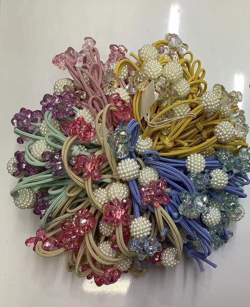 小熊珠子皮筋晨剑饰品02