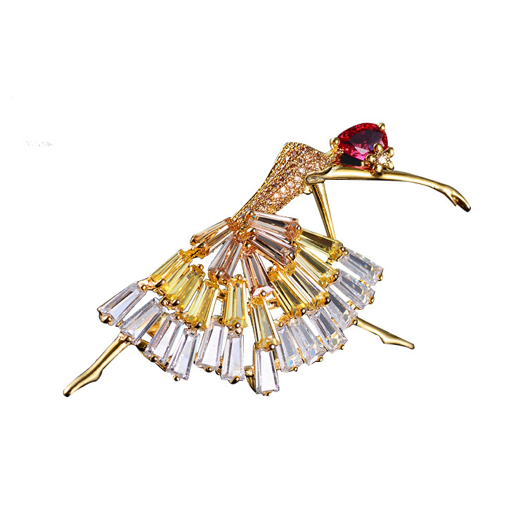 053 Korean version fashionable and elegant snowflake trend European and American style round brooch, cute, simple and individual fashionable and cute women's accessory clothing accessory brooch Item Picture