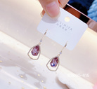 韩版潮流时尚水晶耳环，三色可选