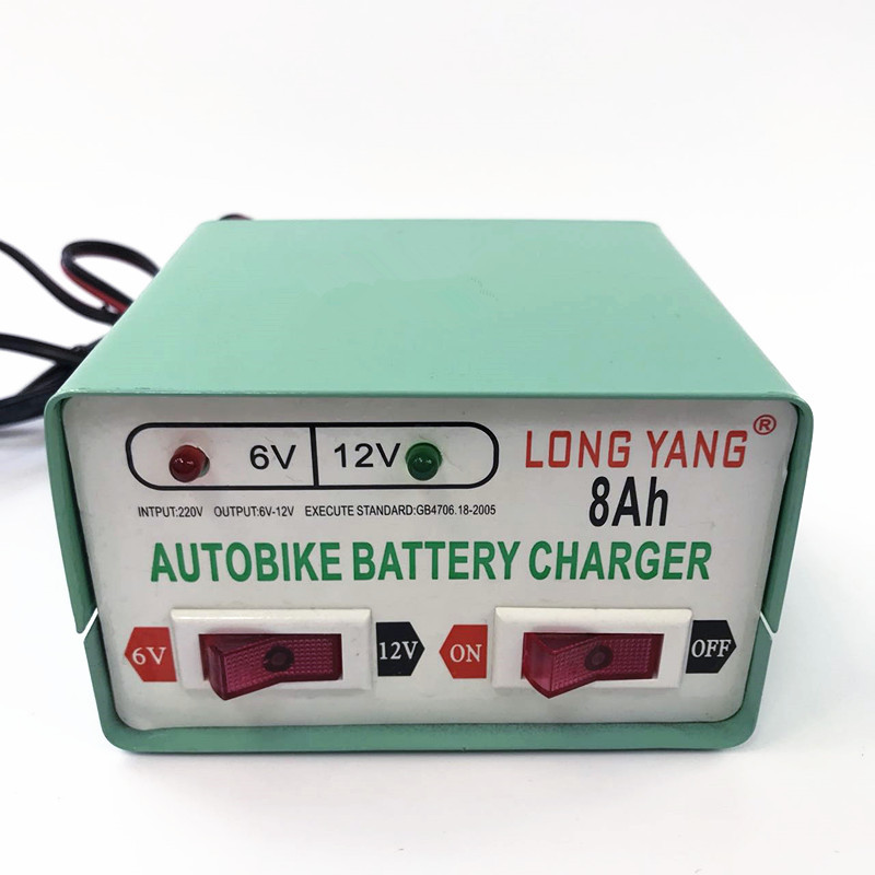 充电器电工电气 铅酸蓄电池充电器6V12V 电瓶智能电池8AH小充电器详情图2