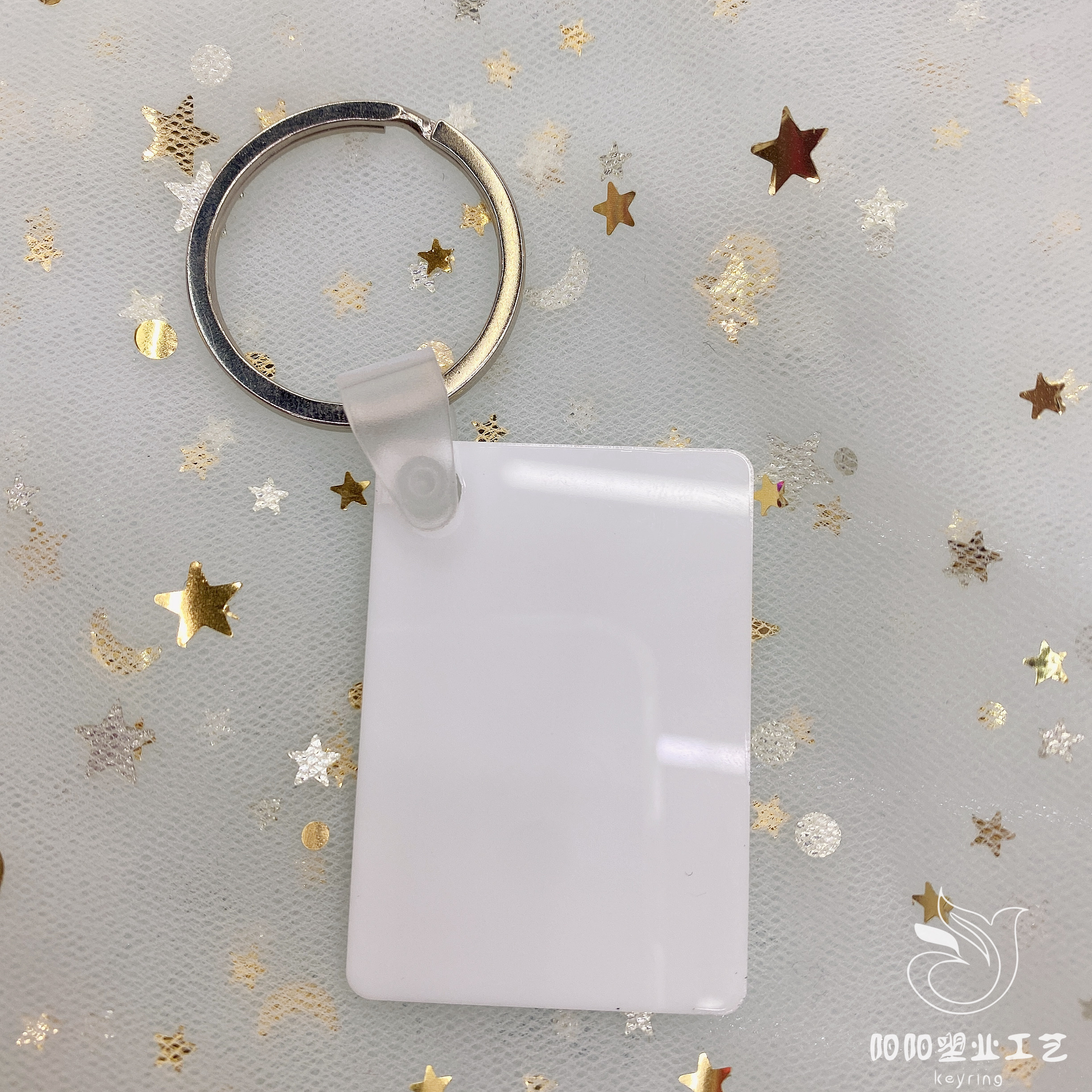 Heat sublimation MDF blank round keychains, heat transfer keychains, single and double-sided blank wood products manufacturer wholesale Specification image