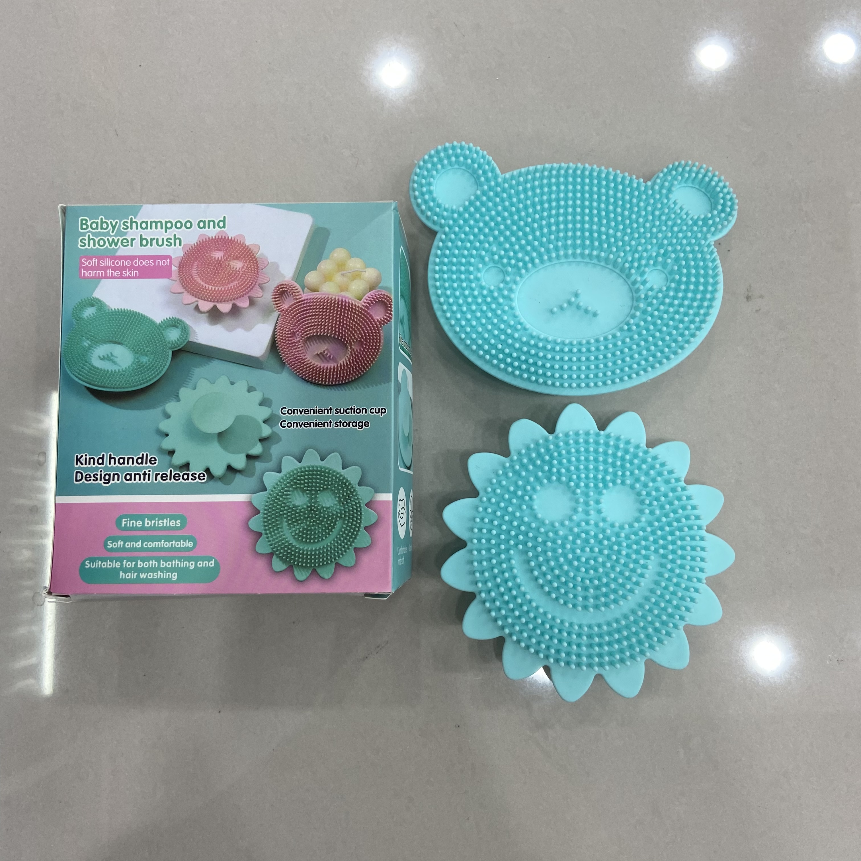 Baby gel de silicona cepillo de ducha cepillo de baño para bebés y niños cepillo suave cabeza de masaje cepillo de cabeza de champú