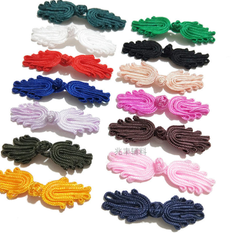 国潮 手掌盘扣 白菜收工扣 唐装汉服旗袍装饰盘扣礼盒喜帖装饰扣童装扣