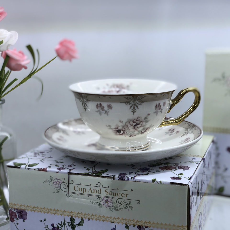 Modern Housewife Coffee Cup and Saucer Set, High appearance level, Home Retro coffee Cup and Ceramic Cup and Saucer Set 2 Specification image